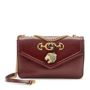 Gucci
Burgundy Calfskin Raja Shoulder Bag Gold Hardware