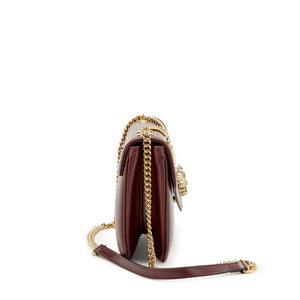 Gucci
Burgundy Calfskin Raja Shoulder Bag Gold Hardware