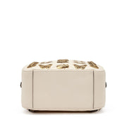 Gucci
White Calfskin Matelasse Animal Studs GG Marmont Dome Backpack Gold Hardware