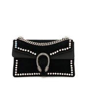 Gucci
Black Suede and Strass Medium Dionysus Bag Silver Hardware