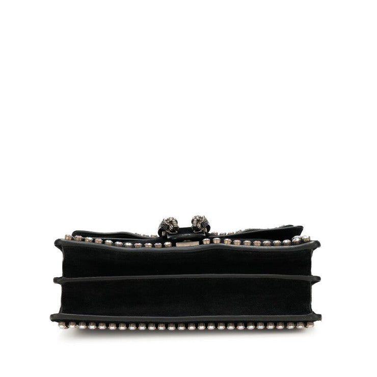 Gucci
Black Suede and Strass Medium Dionysus Bag Silver Hardware