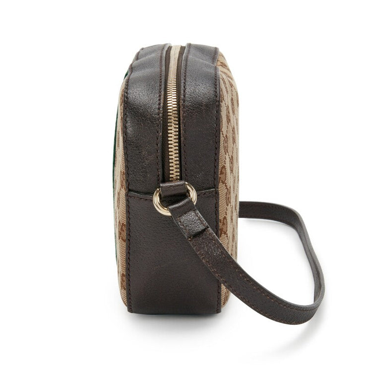 Gucci
Beige GG Monogram Canvas Bee Web Camera Bag Gold Hardware