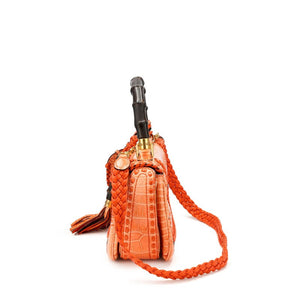 Gucci
Orange Crocodile Whipstitch Medium New Bamboo 1921 Top Handle Bag Gold Hardware, 2011