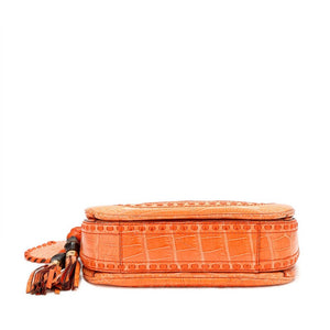 Gucci
Orange Crocodile Whipstitch Medium New Bamboo 1921 Top Handle Bag Gold Hardware, 2011