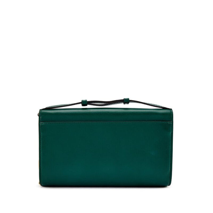 Gucci
Green Leather Mini Zumi Flap Bag Gold and Silver Hardware