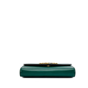 Gucci
Green Leather Mini Zumi Flap Bag Gold and Silver Hardware