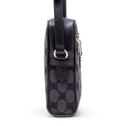 Gucci x Balenciaga The Hacker Project
Black Monogram Jacquard Canvas Hacker Shoulder Zip Bag Silver Hardware, 2021