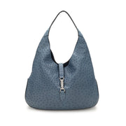 Gucci
Washed Indigo Ostrich Large Jackie Hobo Bag Silver Hardware