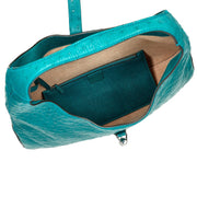 Gucci
Teal Ostrich Large Jackie Hobo Bag Silver Hardware