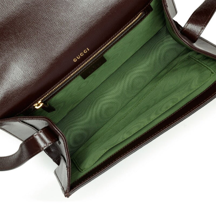 Gucci
Brown Suede Small GG Ring Shoulder Bag Gold Hardware