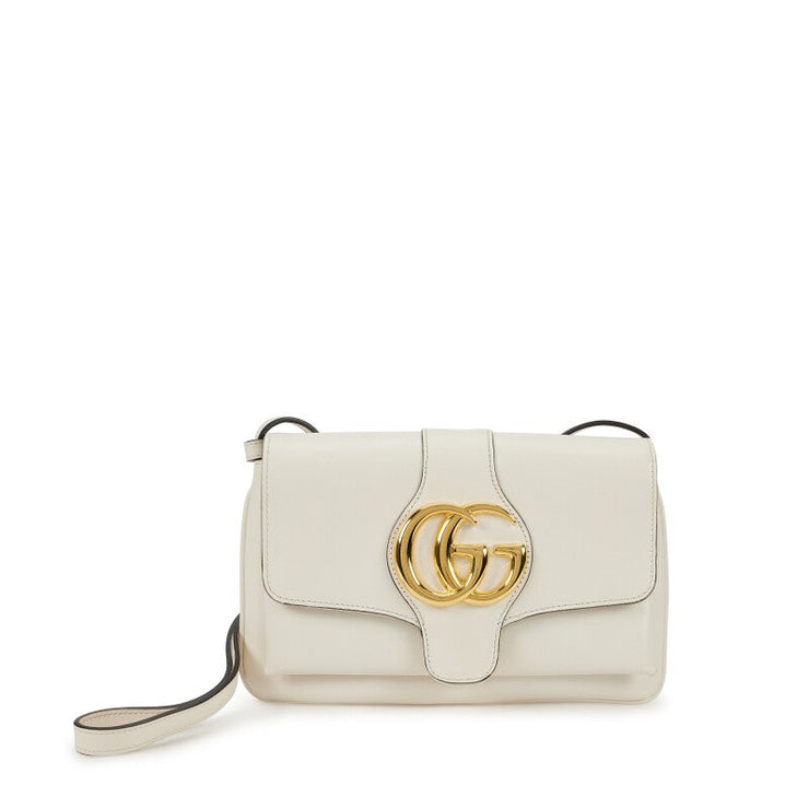 Gucci
White Calfskin Small Arli Flap Bag Gold Hardware