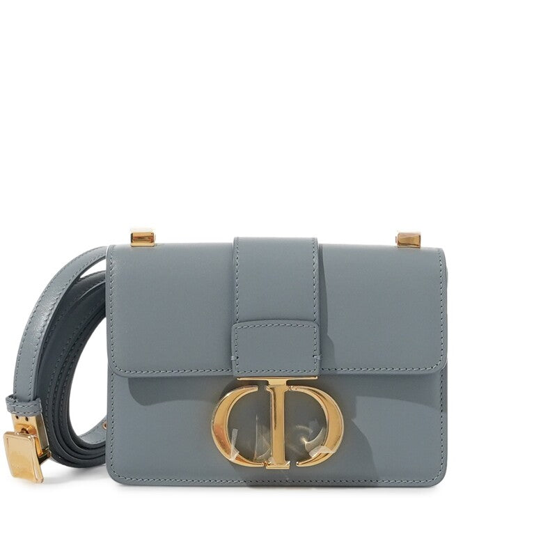 Christian Dior
Grey Blue Calfskin 30 Montaigne Bag Gold Hardware
