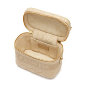 Christian Dior
Beige Cannage Lambskin Small Diortravel Vanity Case Gold Hardware, 2020