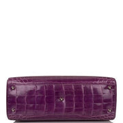 Christian Dior
Purple Shiny Crocodile Large Lady Dior Bag Silver Hardware