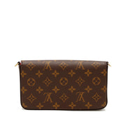 Louis Vuitton
Ebene Monogram Coated Canvas Félicie Pochette Gold Hardware, 2021-2022