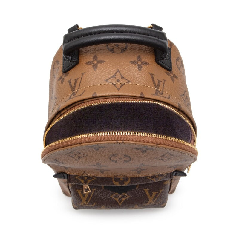 Louis Vuitton
Zaino Ebene Reverse Monogram Coated Canvas Mini Palm Springs Backpack Gold Hardware, 2021