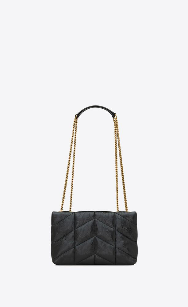 BORSA PUFFER TOY IN PELLE MARTELLATA LUCIDA TRAPUNTATA