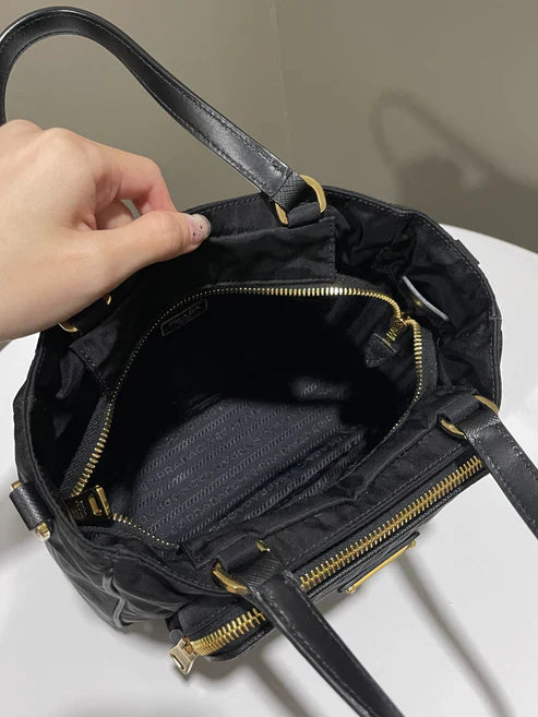 Prada Tessuto Shopping Tote Black Nylon