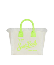 Borsa Colette in spugna bianca con logo Saint Barth