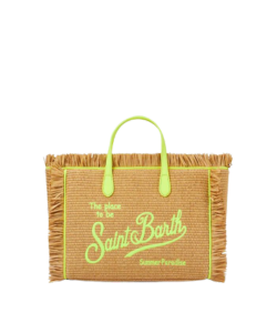 Borsa Colette in paglia con ricamo