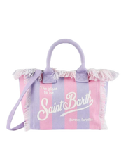Borsa Colette in tela di cotone rigata