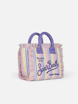 Borsa Mini Vanity in spugna fucsia goffrata