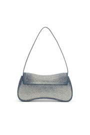 Play-Clutch Crystal in denim solarizzato