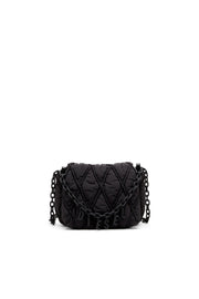 Charm-D S-Borsa a spalla piccola in nylon trapuntato