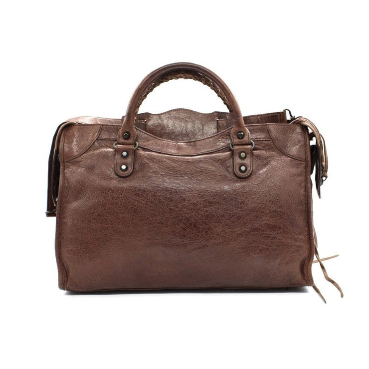 Borsa Balenciaga City Marrone