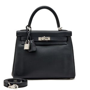 Hermès Black Swift Kelly 25 Palladium Hardware, 2020