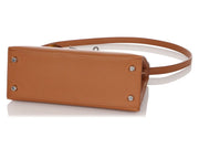 Hermès Gold Epsom and Jaune Ambre Verso Kelly Sellier 25 Palladium Hardware, 2021
