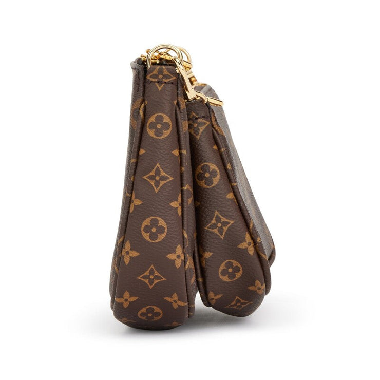 Louis Vuitton Khaki and Brown Monogram Canvas Multi Pochette Accessories Gold Hardware, 2021