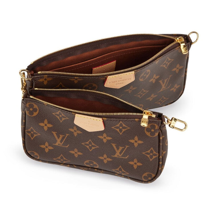 Louis Vuitton Khaki and Brown Monogram Canvas Multi Pochette Accessories Gold Hardware, 2021