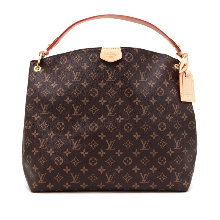 Louis Vuitton Ebene Monogram Coated Canvas Graceful MM Gold Hardware, 2021