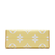 Louis Vuitton Light Pink and Yellow Giant Monogram Canvas and Raffia By the Pool Hawaii OnTheGo GM Gold Hardware, 2021