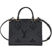 Louis Vuitton Black Giant Monogram Empreinte OnTheGo PM Gold Hardware, 2022