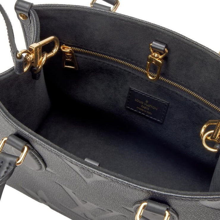 Louis Vuitton Black Giant Monogram Empreinte OnTheGo PM Gold Hardware, 2022