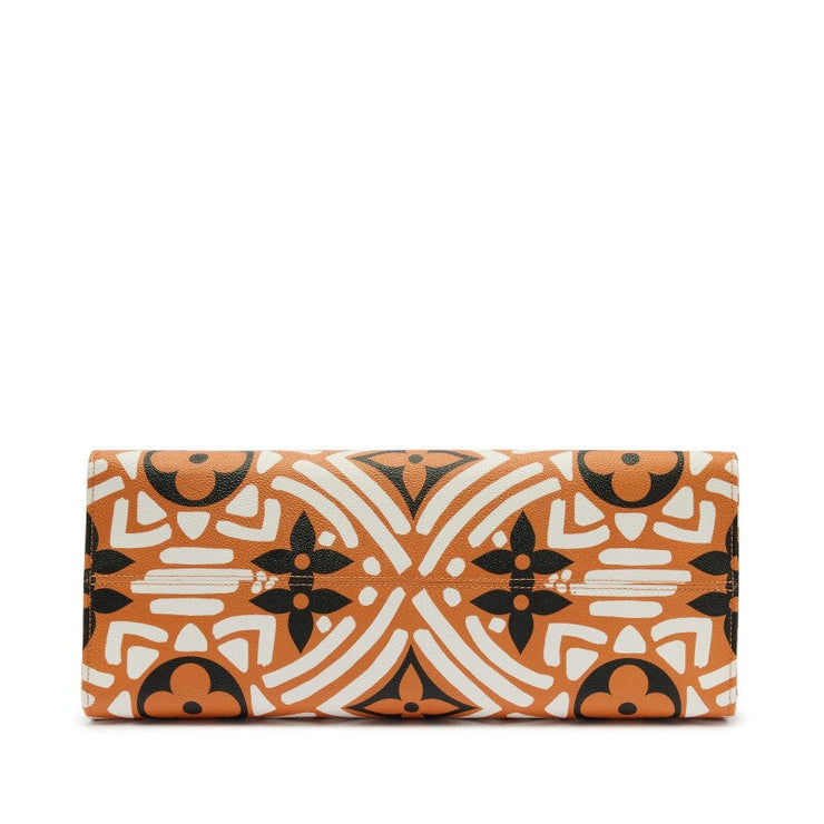 Louis Vuitton Caramel, Black, and White Giant Monogram Crafty Coated Canvas OnTheGo GM Gold Hardware, 2020