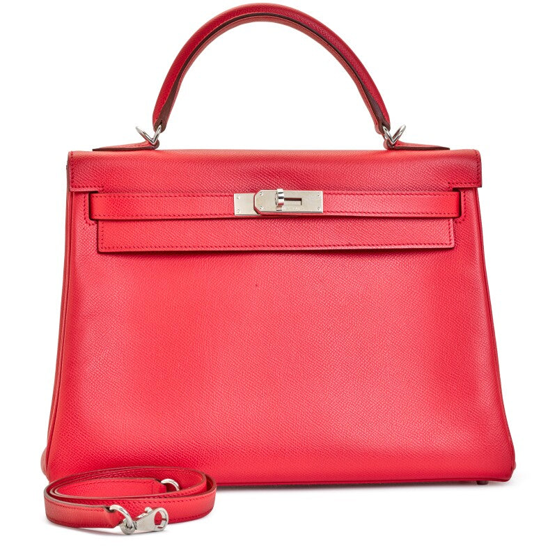 Hermès Bougainvillea Epsom Kelly 32 Palladium Hardware, 2012