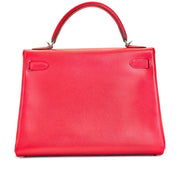 Hermès Bougainvillea Epsom Kelly 32 Palladium Hardware, 2012