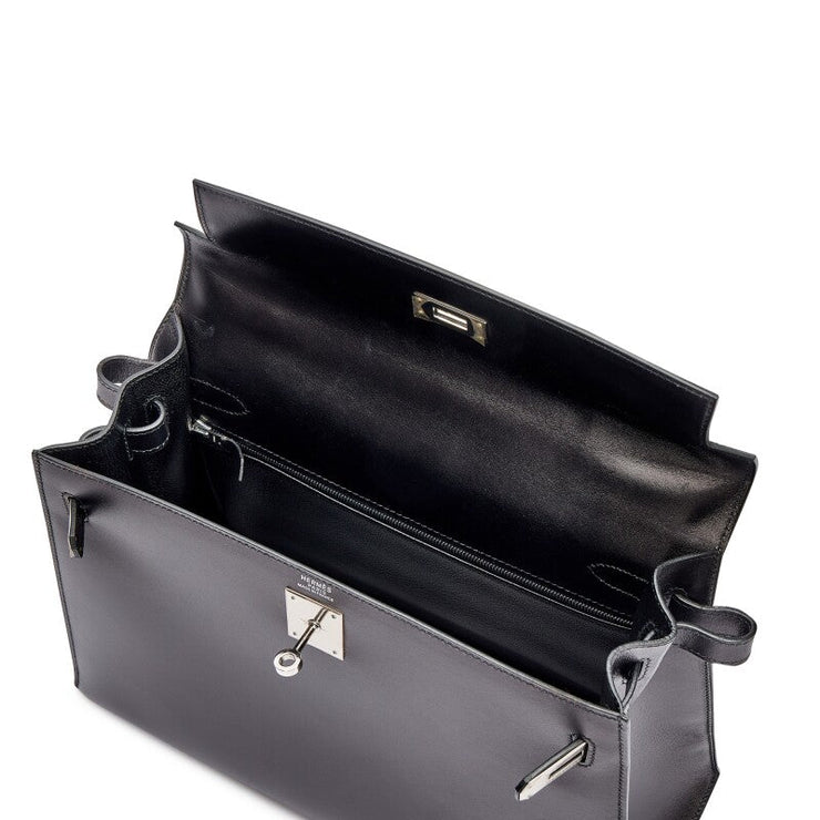 Hermès Black Box Kelly 32 Sellier Palladium Hardware, 2004