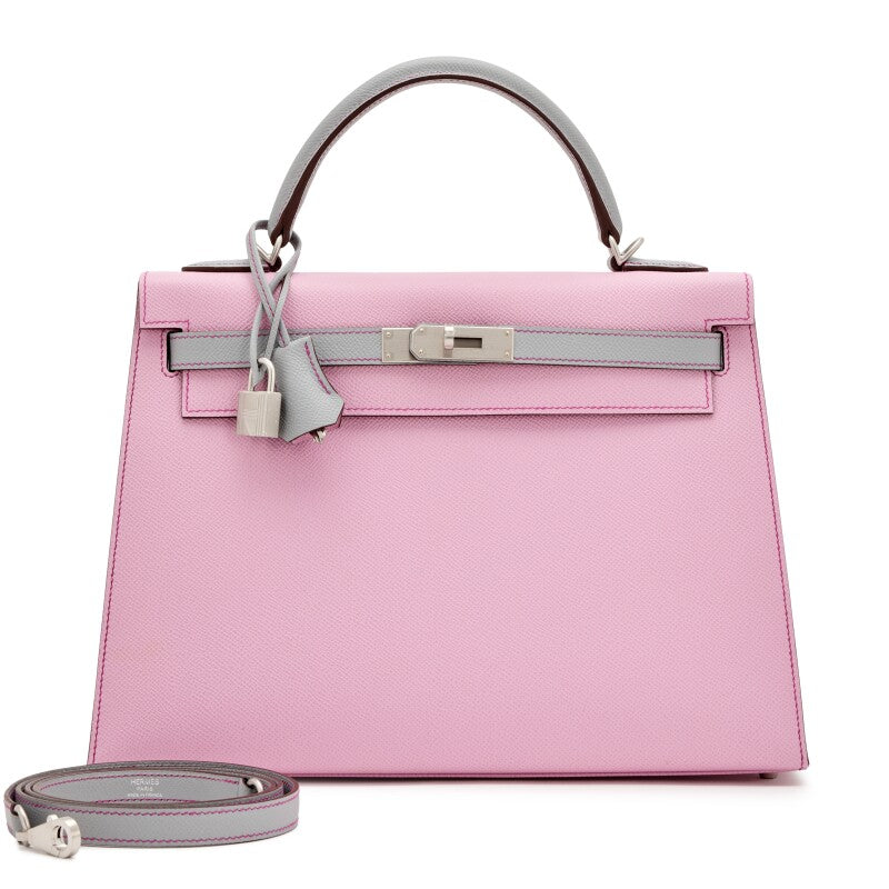 Hermès Mauve Sylvester and Blue Glacier Epsom HSS Kelly 32 Palladium Hardware, 2023