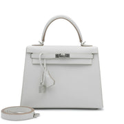 Hermès Gris Pale Epsom Kelly 25 Sellier Palladium Hardware, 2023