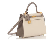 Hermès Nata and Gris Epsom HSS Kelly 25 Gold Hardware, 2021